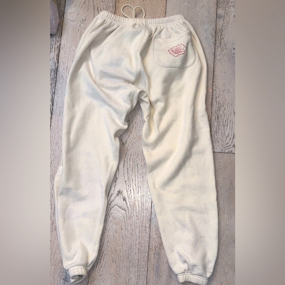 Y2K YoungLA Ambitious Club Cream premium cttn Sweatpants jogger XL pristine - Picture 9 of 15